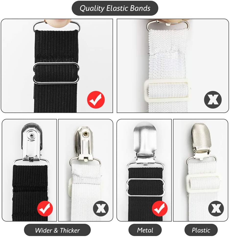 BEDSHEET HOLDER STRAP for Bed Sheets,Mattress Covers, Sofa Cushion (4pcs)