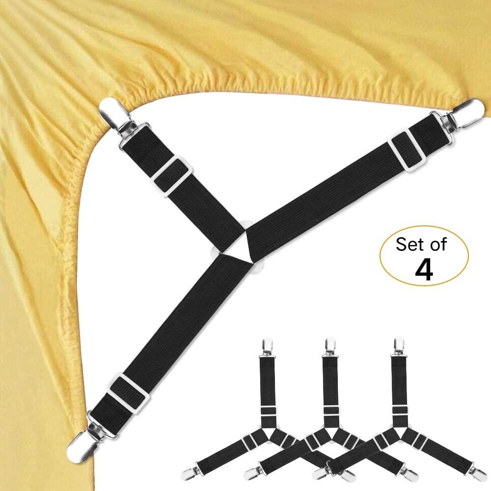 BEDSHEET HOLDER STRAP for Bed Sheets,Mattress Covers, Sofa Cushion (4pcs)