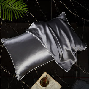 CHARCOAL GREY MULBERRY SILK PILLOW CASES