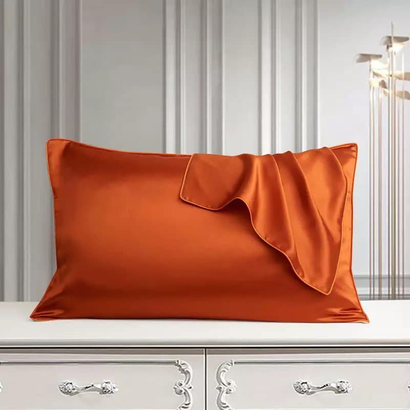 RUST MULBERRY SILK PILLOW CASES